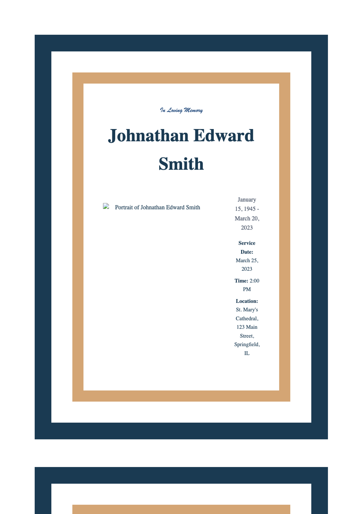 Elegant funeral program with photo and order of service_variant_3